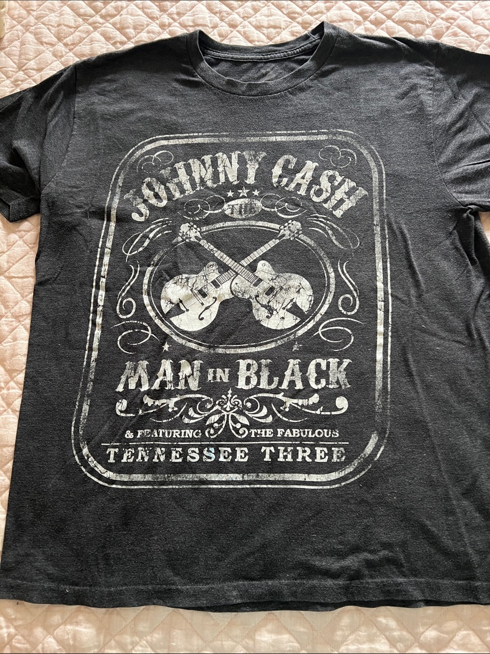 'Johnny Cash - Man in Black' Graphic T-Shirt - Black